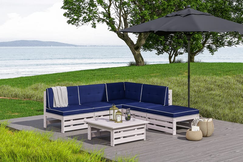 Husarn Hjørneloungegruppe Matt Hvit - KWA - Hage - Utemiljø - Veranda & terrasse - Verandamøbler