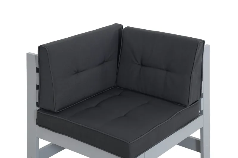 Husarn Hjørnemodul med Pute Matt Grå - KWA - Hagemøbler - Loungemøbler - Loungesett