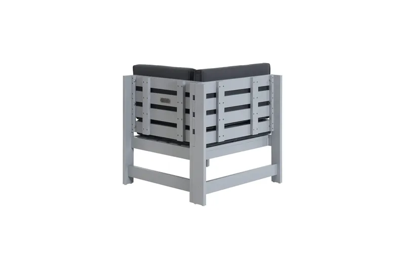 Husarn Hjørnemodul med Pute Matt Grå - KWA - Hagemøbler - Loungemøbler - Loungesett