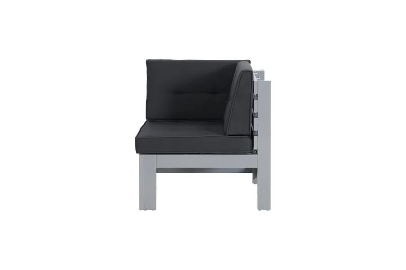 Husarn Hjørnemodul med Pute Matt Grå - KWA - Hagemøbler - Loungemøbler - Loungesett