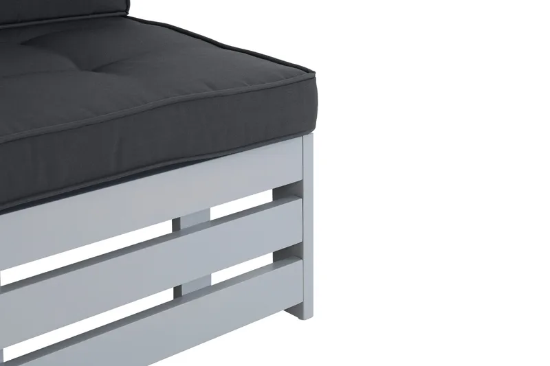 Husarn Midtmodul med Pute Matt Grå - KWA - Hagemøbler - Loungemøbler - Loungesett