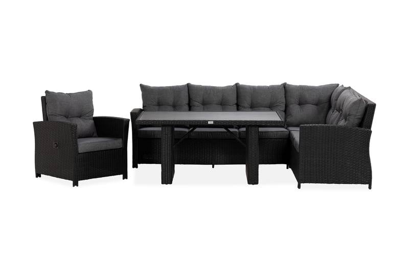 James Loungegruppe Høyre + ReclinerLenestol - Svart/Aintwood - Hage - Utemiljø - Veranda & terrasse - Verandamøbler