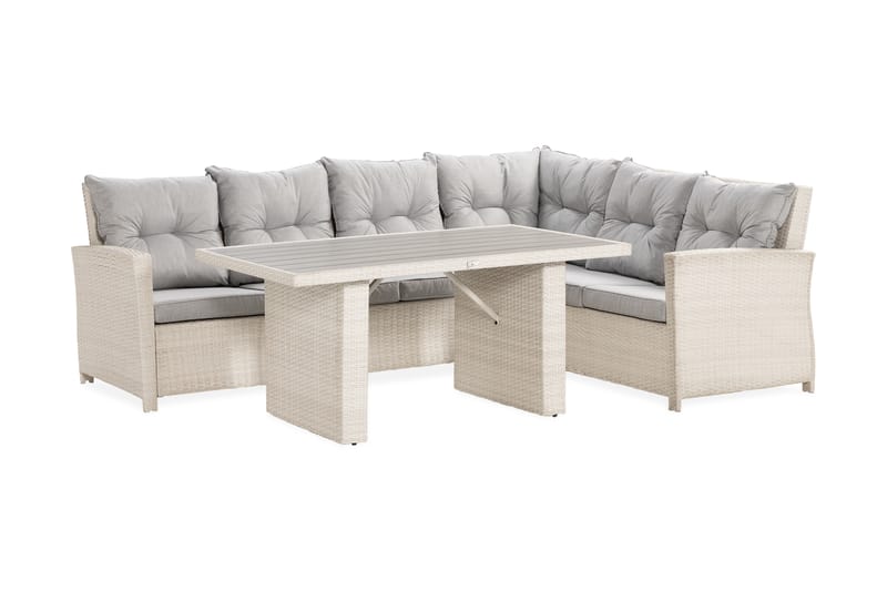 James Loungegruppe Høyre - Hvit/Aintwood Bord - Hage - Utemiljø - Veranda & terrasse - Verandamøbler