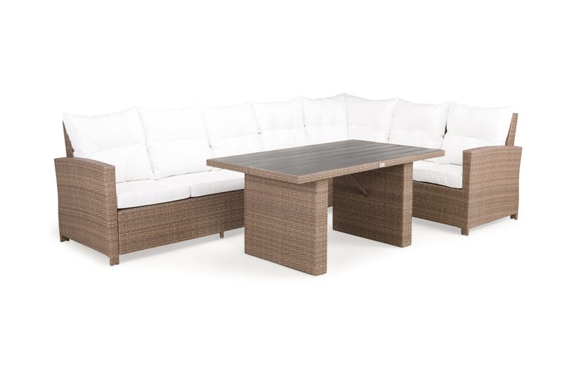James Loungegruppe Sand/Aintwood - Bord Sofa Høyre Midtdel - Hage - Utemiljø - Veranda & terrasse - Verandamøbler