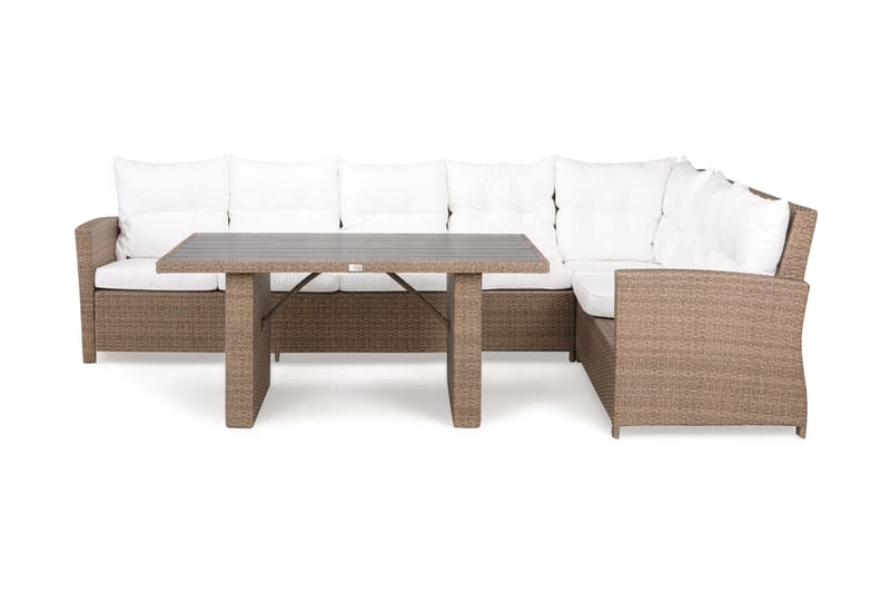 James Loungegruppe Sand/Aintwood - Bord Sofa Høyre Midtdel - Verandamøbler - Sofagruppe utendørs - Loungesett