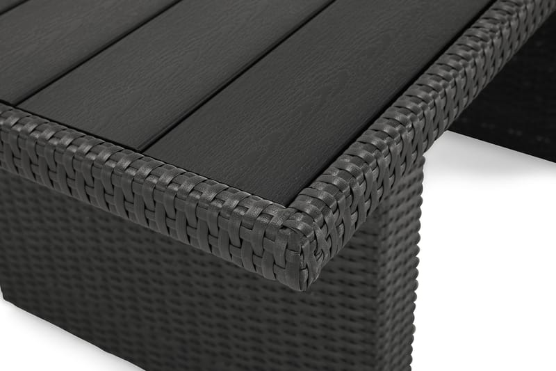 James Loungegruppe Svart/Aintwood - Bord Sofa 2 Skamler+Puter - Hage - Utemiljø - Veranda & terrasse - Verandamøbler