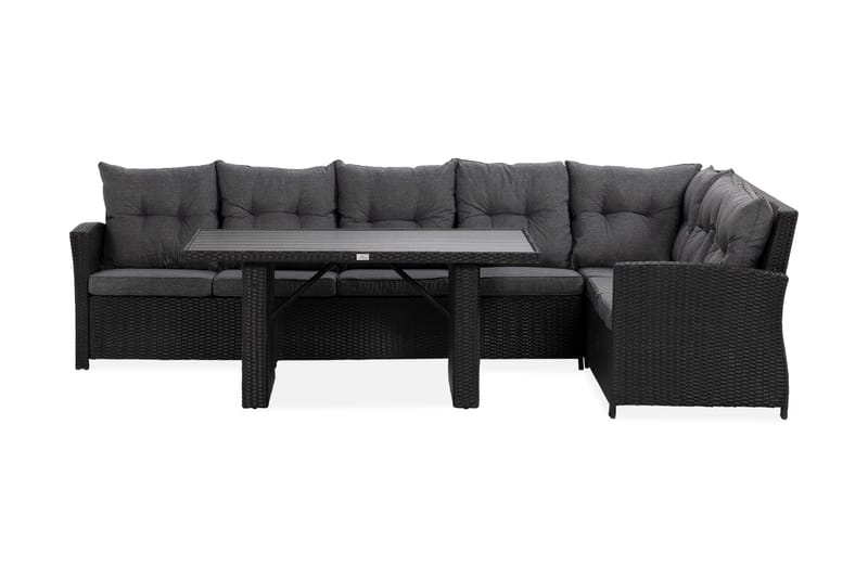 James Loungegruppe Svart/Aintwood - Bord Sofa Høyre Midtdel - Hage - Utemiljø - Veranda & terrasse - Verandamøbler