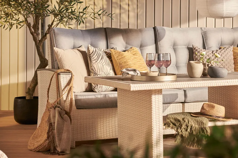 James Lyx Loungegruppe Vendbar - Hvit - Hagemøbler - Loungemøbler - Loungesett