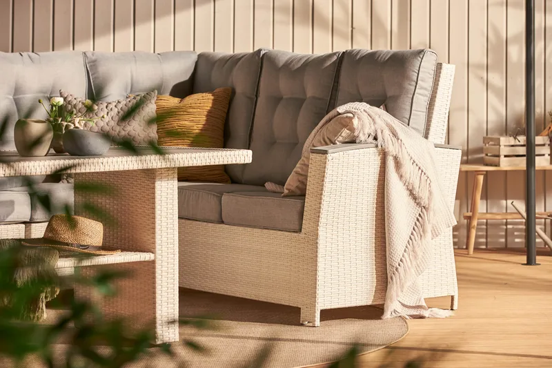 James Lyx Loungegruppe Vendbar - Hvit - Hagemøbler - Loungemøbler - Loungesett