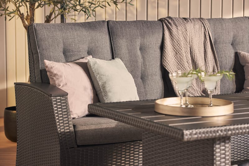 James Lyx Loungegruppe Vendbar - Svart - Hagemøbler - Loungemøbler - Loungesett