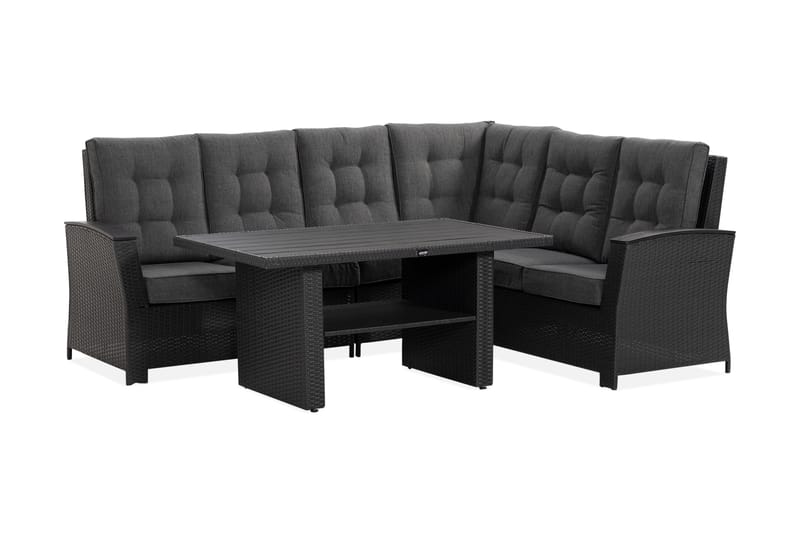 James Lyx Loungegruppe Vendbar - Svart - Hagemøbler - Loungemøbler - Loungesett