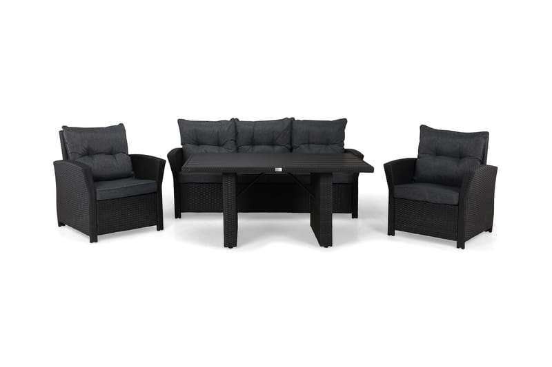 James Sofagruppe - Aintwood/Svart - Hagemøbler - Loungemøbler - Loungesett