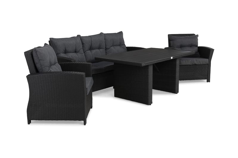 James Sofagruppe - Aintwood/Svart - Hagemøbler - Loungemøbler - Loungesett