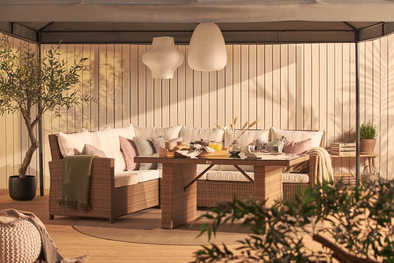James Sofagruppe Venstre Glass - Sand - Verandamøbler - Sofagruppe utendørs - Loungesett