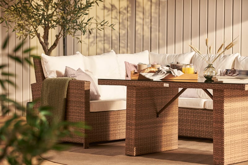 James Sofagruppe Venstre Glass - Sand - Verandamøbler - Sofagruppe utendørs - Loungesett