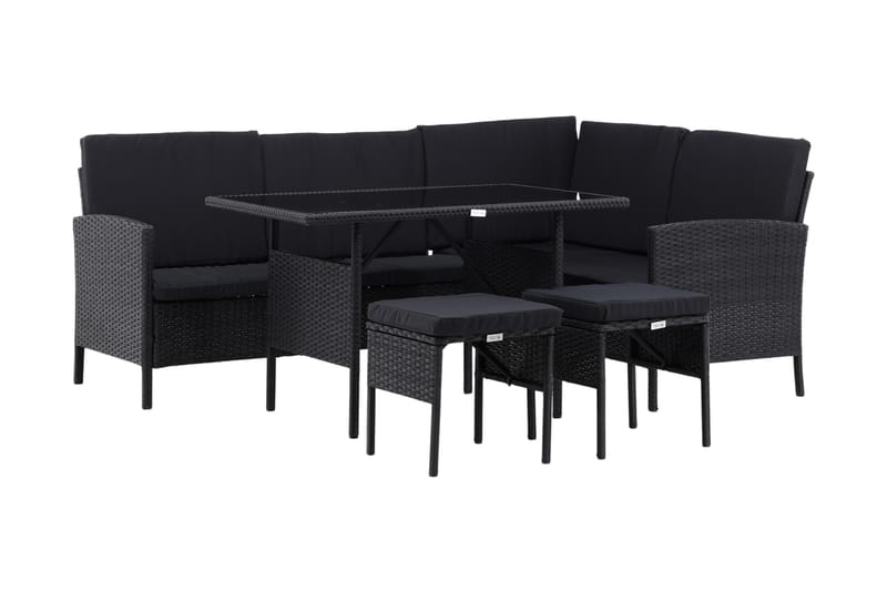 Knock Hjørnesofa Svart - Venture Home - Verandamøbler - Sofagruppe utendørs - Loungesett