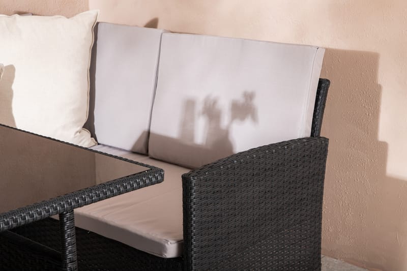 Knock Hjørnesofa - Svart - Hagemøbler - Loungemøbler - Loungesett