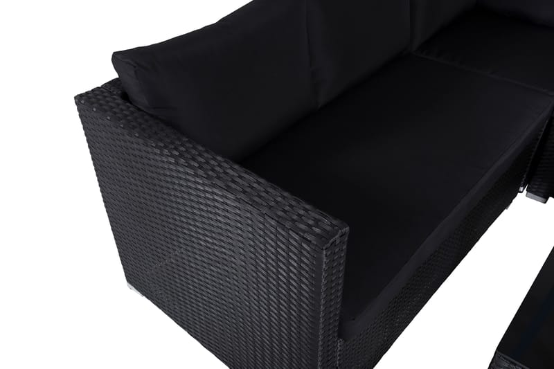 Kuba Loungegruppe med Puter - Svart - Hagemøbler - Loungemøbler - Loungesett