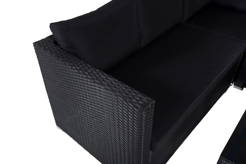 Kuba Loungegruppe med Puter - Svart - Hagemøbler - Loungemøbler - Loungesett