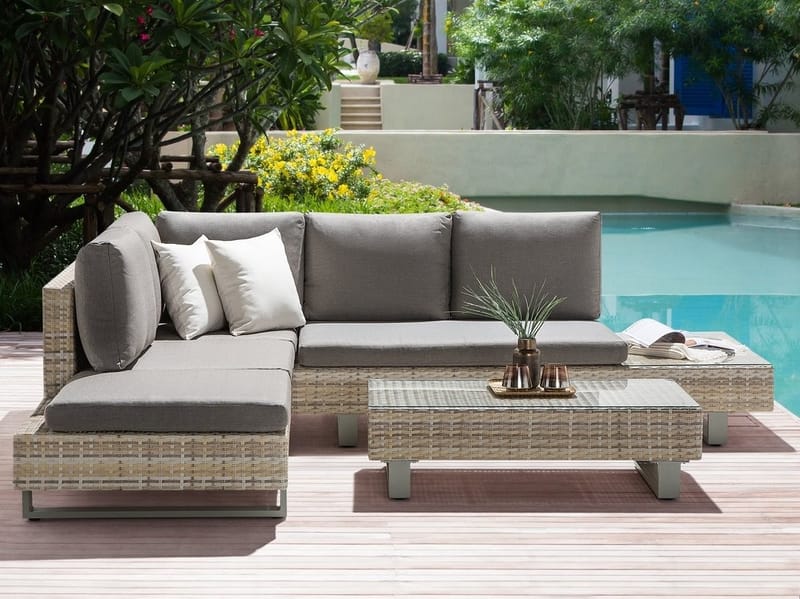 Lanciano Loungegruppe 210 cm - Brun - Verandamøbler - Sofagruppe utendørs - Loungesett