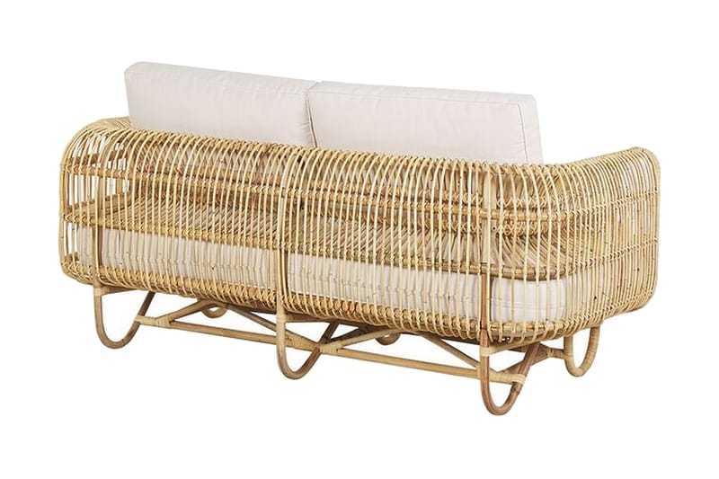 Loungegruppe 4-seters rotting natur/beige DOLCEDO - Tre/natur - Hagemøbler - Loungemøbler - Loungesett
