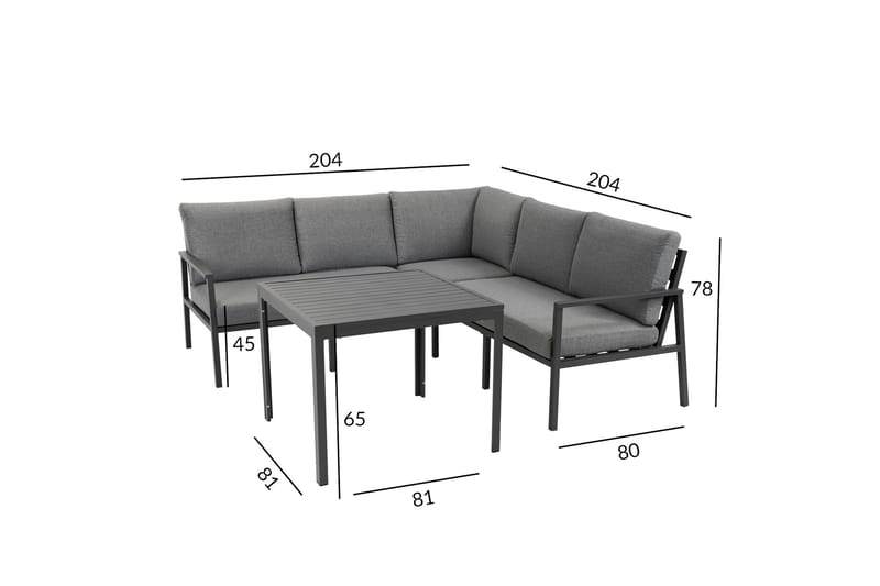 Loungegruppe ADRIAN - Verandamøbler - Sofagruppe utendørs - Loungesett