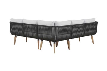 Loungegruppe ALCAMO brun / grå - Grå - Hagemøbler - Loungemøbler - Loungesett