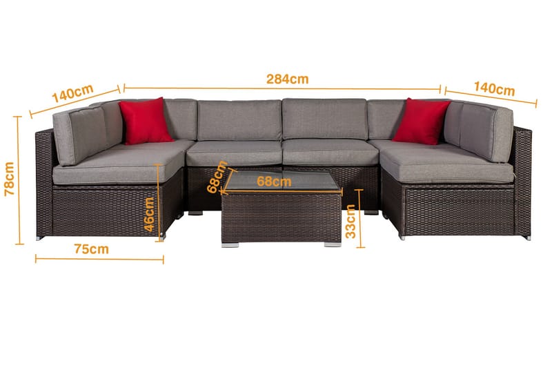 Loungegruppe CLIFF - Verandamøbler - Sofagruppe utendørs - Loungesett