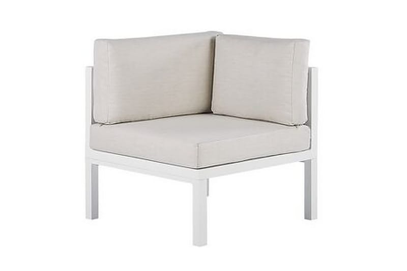 Loungegruppe Hvit/ brun BORELLO - Hvit - Hagemøbler - Loungemøbler - Loungesett