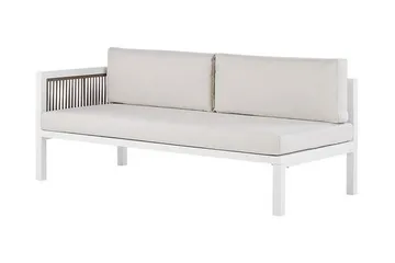 Loungegruppe Hvit/ brun BORELLO - Hvit - Hagemøbler - Loungemøbler - Loungesett