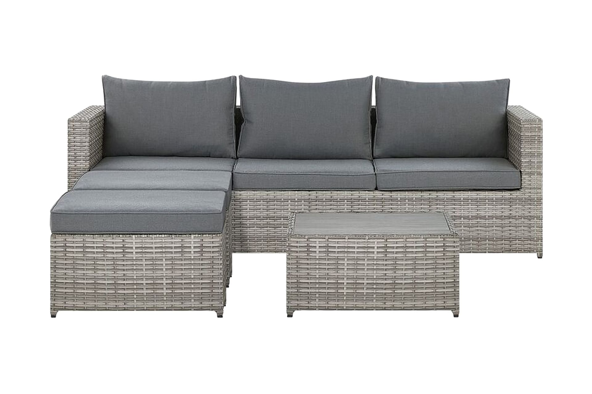 Loungegruppe rødgrå SABBIA - Grå - Hagemøbler - Loungemøbler - Loungesett