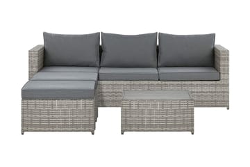 Loungegruppe rødgrå SABBIA - Grå - Hagemøbler - Loungemøbler - Loungesett