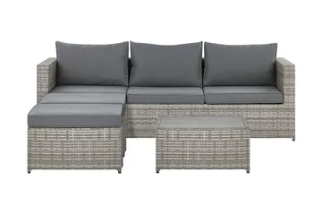 Loungegruppe rødgrå SABBIA - Grå - Hagemøbler - Loungemøbler - Loungesett