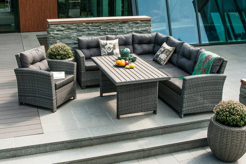 Loungegruppe PAVIA med pute - Verandamøbler - Sofagruppe utendørs - Loungesett