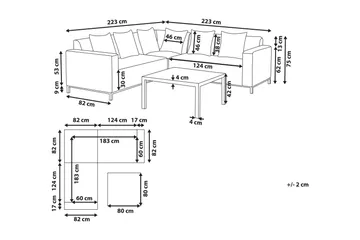 Madielyn Loungegruppe - Beige - Hagemøbler - Loungemøbler - Loungesett
