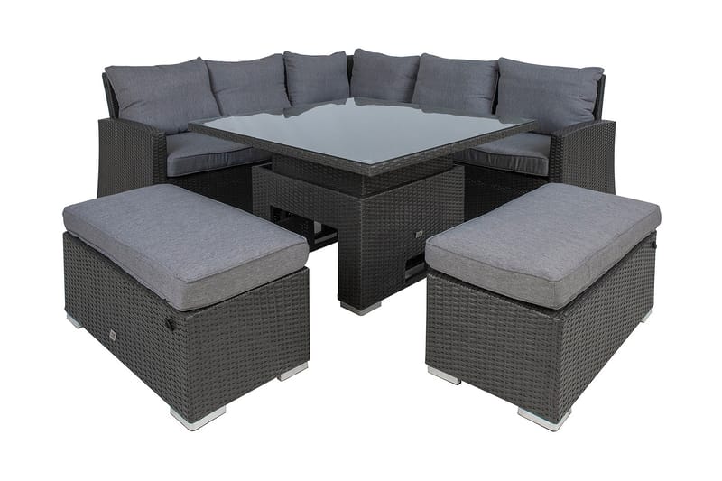 Madrid Hagemøbelsett - Verandamøbler - Sofagruppe utendørs - Loungesett