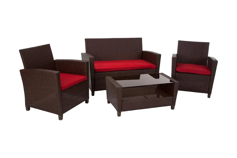 Malmo Loungegruppe Kunstrotting Brun, Dorel Home