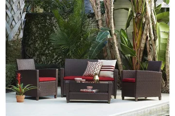 Malmo Loungegruppe Kunstrotting Brun - Dorel Home - Hagemøbler - Loungemøbler - Loungesett
