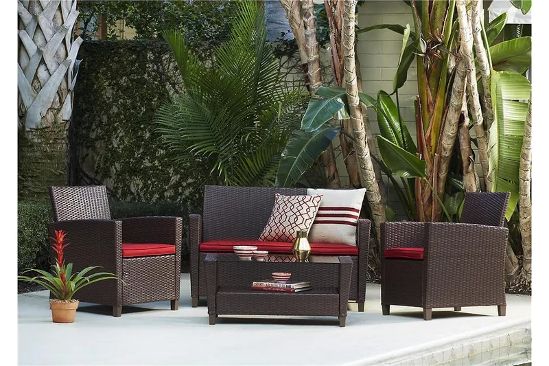 Malmo Loungegruppe Kunstrotting Brun - Dorel Home - Hagemøbler - Loungemøbler - Loungesett