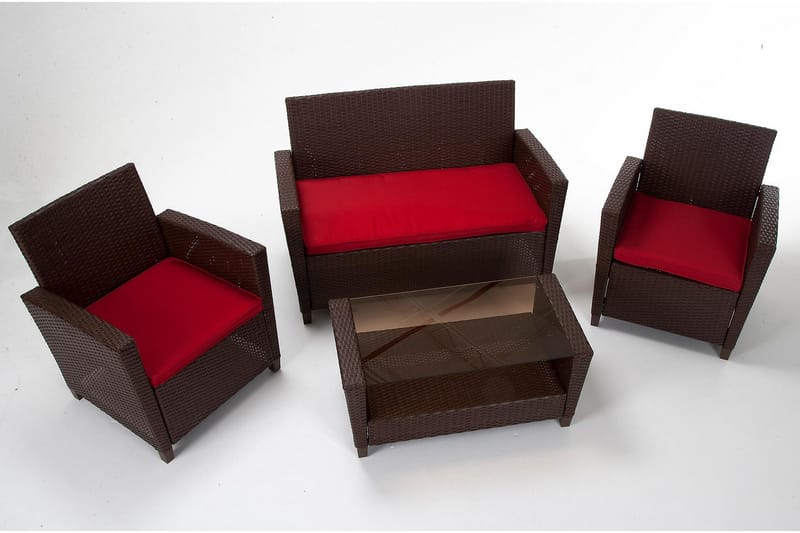 Malmo Loungegruppe Kunstrotting Brun - Dorel Home - Hagemøbler - Loungemøbler - Loungesett