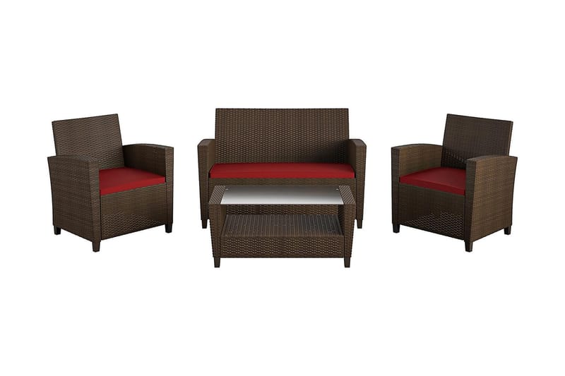 Malmo Loungegruppe Kunstrotting Brun - Dorel Home - Hagemøbler - Loungemøbler - Loungesett