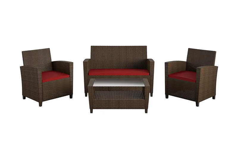 Malmo Loungegruppe Kunstrotting Brun - Dorel Home - Hagemøbler - Loungemøbler - Loungesett