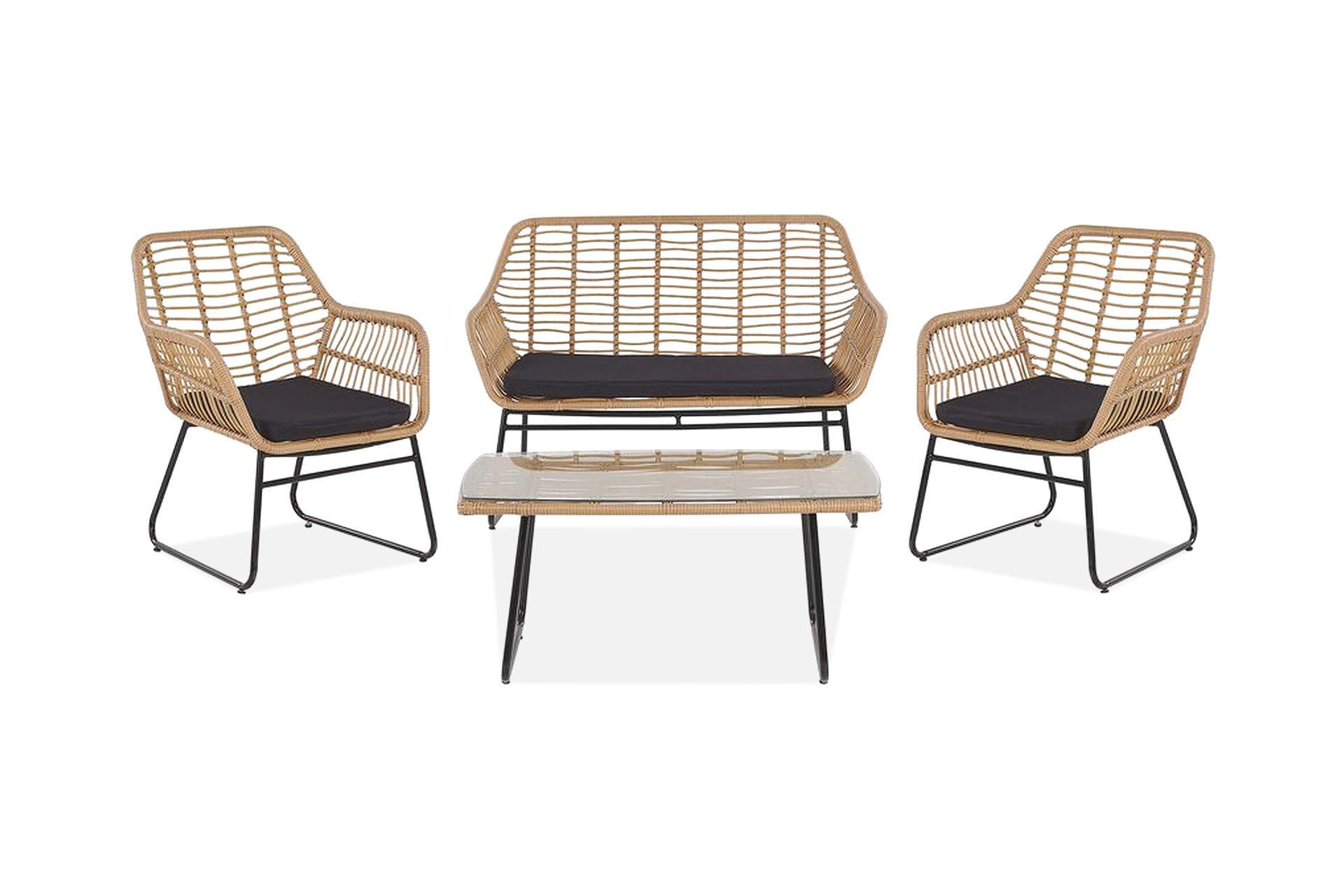 Malvedo Hagegruppe - Tre/Natur - Hagemøbler - Loungemøbler - Loungesett