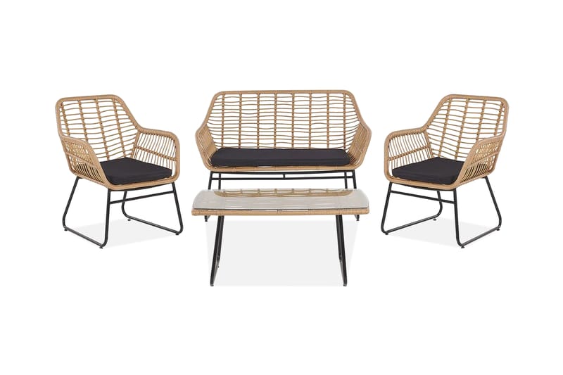 Malvedo Hagegruppe - Tre/Natur - Hagemøbler - Loungemøbler - Loungesett