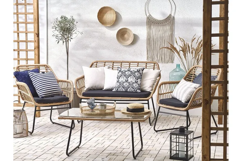 Malvedo Hagegruppe - Tre/Natur - Hagemøbler - Loungemøbler - Loungesett