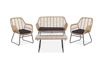 Malvedo Hagegruppe - Tre/Natur - Hagemøbler - Loungemøbler - Loungesett