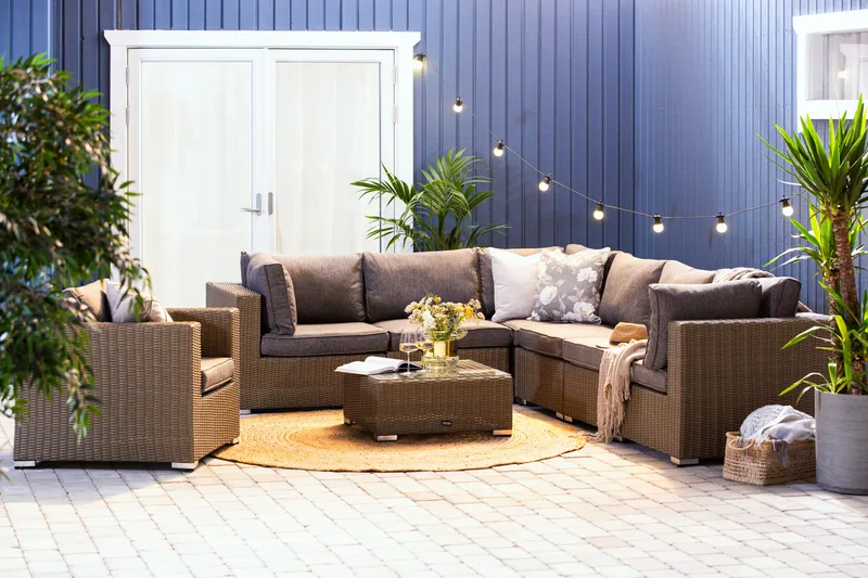 Marcus Loungegruppe - Grått Bord Hjørnesofa Lenestol - Hage - Utemiljø - Veranda & terrasse - Verandamøbler