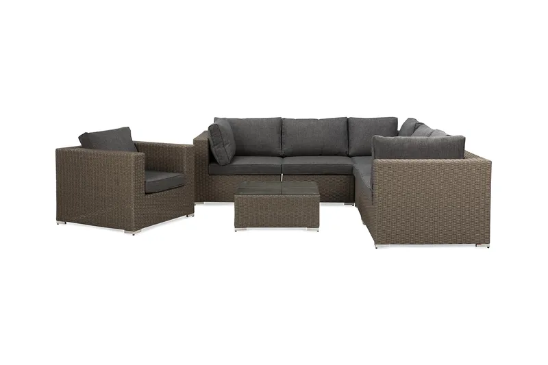 Marcus Loungegruppe, Grått Bord Hjørnesofa Lenestol