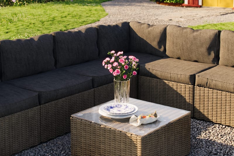 Marcus Loungegruppe - Grått Bord Hjørnesofa - Hage - Utemiljø - Veranda & terrasse - Verandamøbler