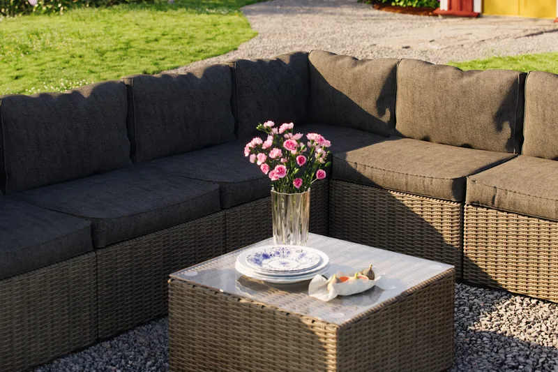 Marcus Loungegruppe - Grått Bord Hjørnesofa - Hage - Utemiljø - Veranda & terrasse - Verandamøbler